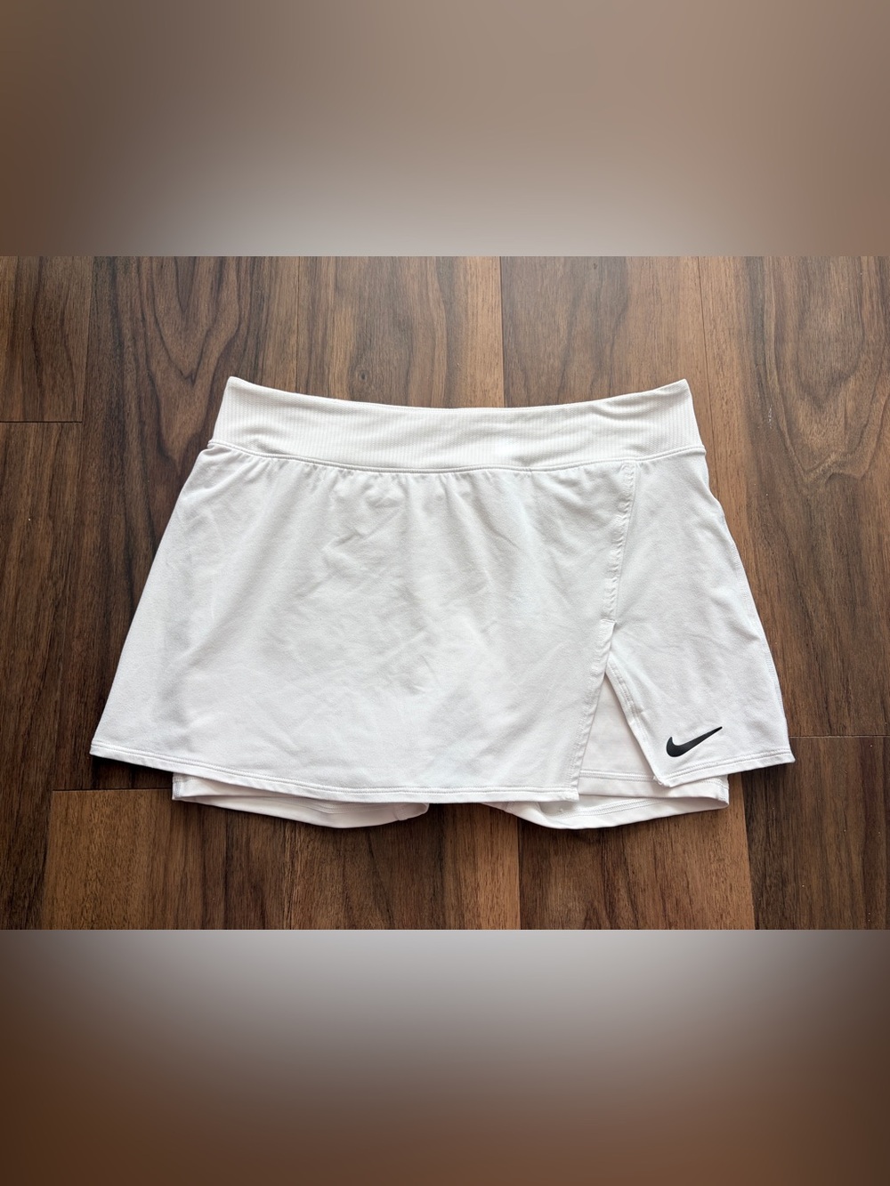 Nike Women's White Athletic Skort with Black Swoosh